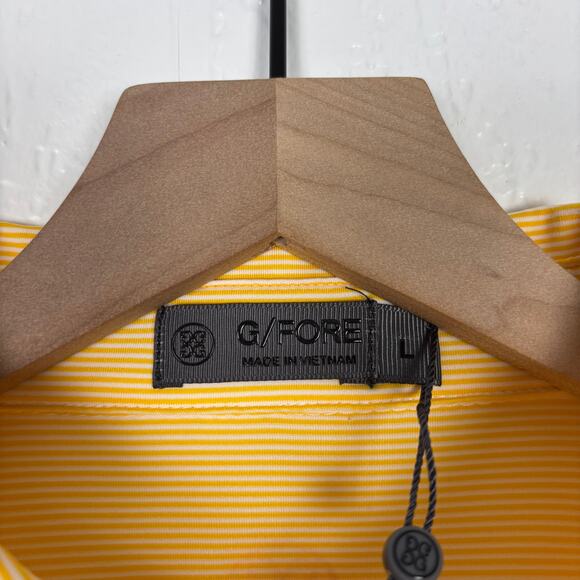 G/Fore Men's Feeder Stripe Tech Jersey Polo Shirt NWT Size Large - Picture 4 of 6